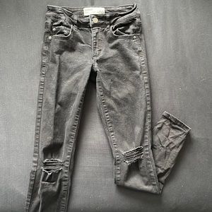 Garage Mid-Rise Ripped Skinny Jeans
